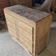 Wood and marble chest of drawers