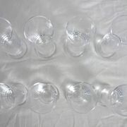 8 vintage Sèvres crystal champagne glasses, 1970s