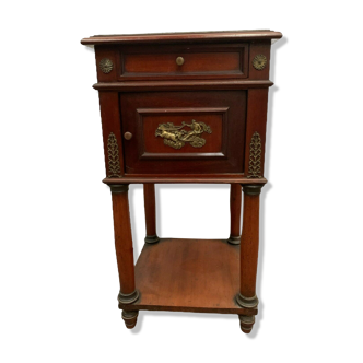 Empire style mahogany bedside table