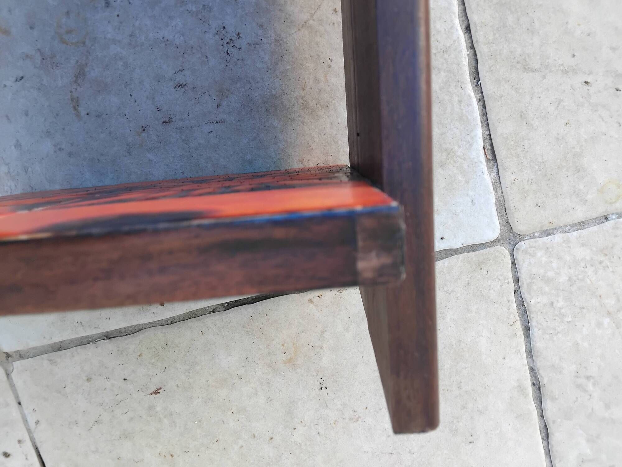 Vintage 1970s pedestal table ceramic