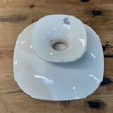 Gien earthenware fruit bowl with Mascaron decoration - early 20th century