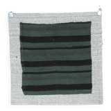 Green & Black Vintage Kilim Rug, 86x86Cm