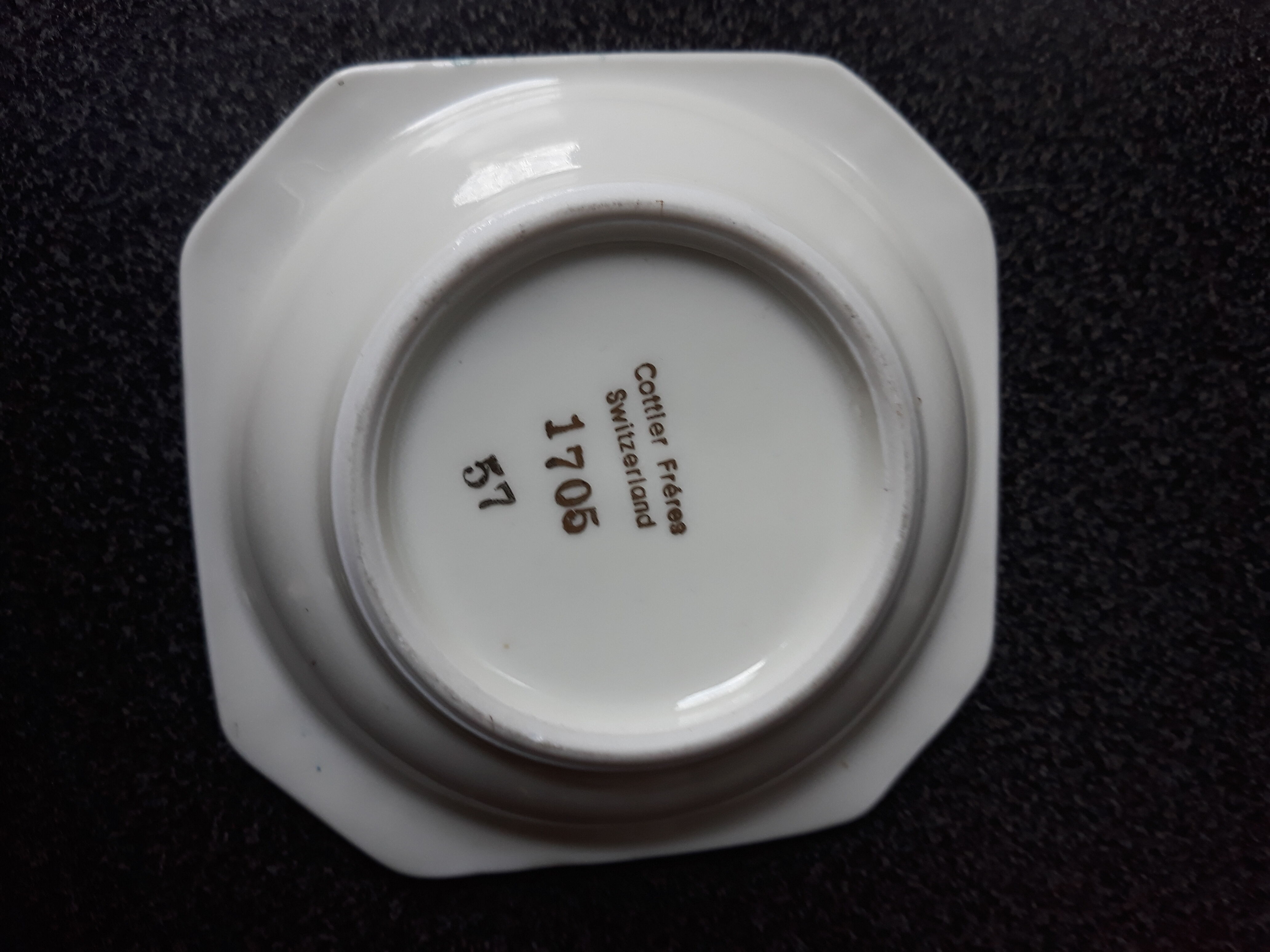 Swiss ashtray alpine flowers motifs