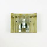 Pair Of Mid Century Ice Glass Wall Lamps From Kalmar Franken, Austria,1960s