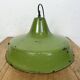 Industrial Italian Green Enamel Factory Pendant Lamp, 1960s