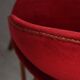 Mid-century toilet chair in oak and red velvet, by a Danish cabinetmaker, 1950s.