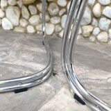 Seérie of 4 chairs Sabrina design Gastone Rinaldi for Rima, tawny leather, 1970