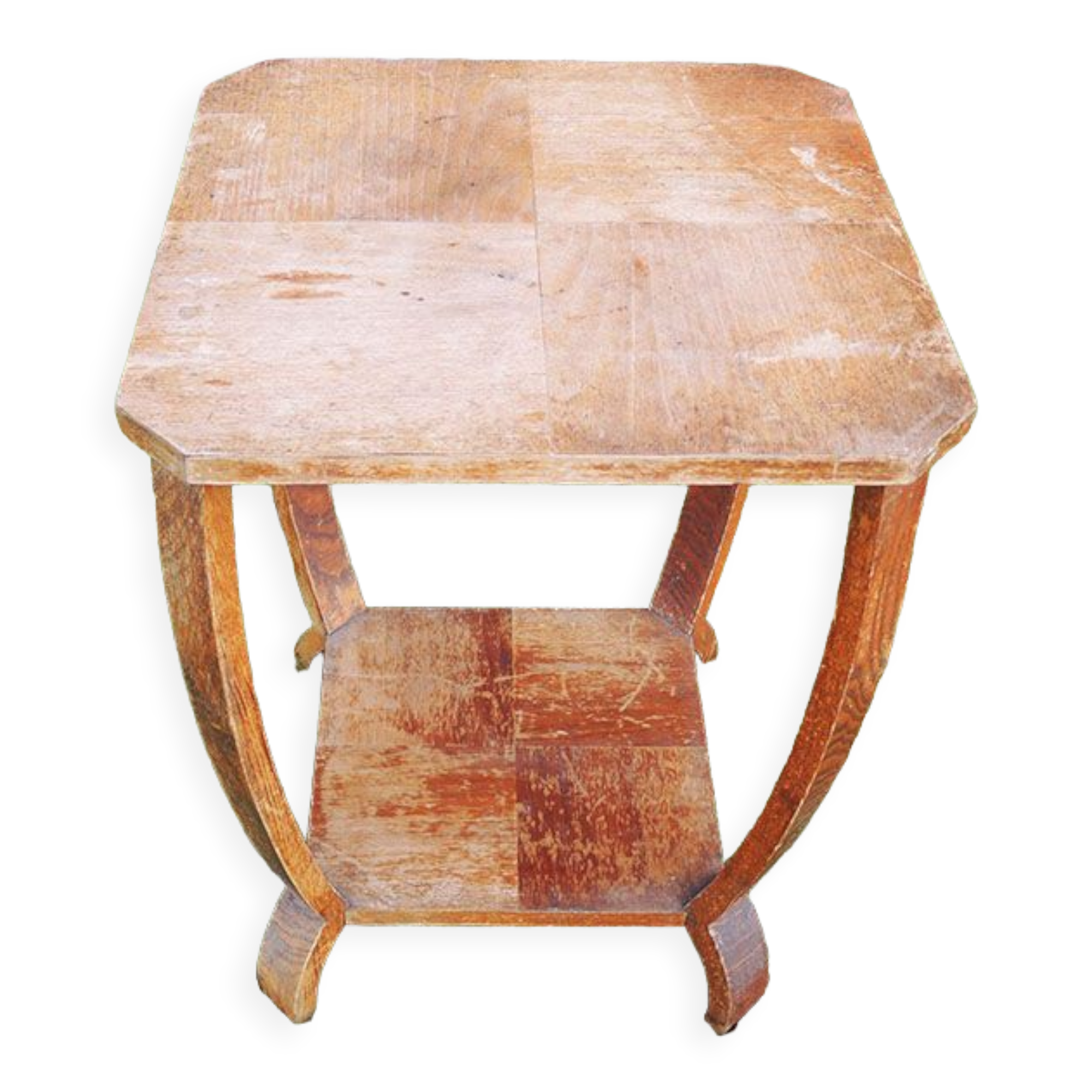 Old art deco style wooden pedestal table