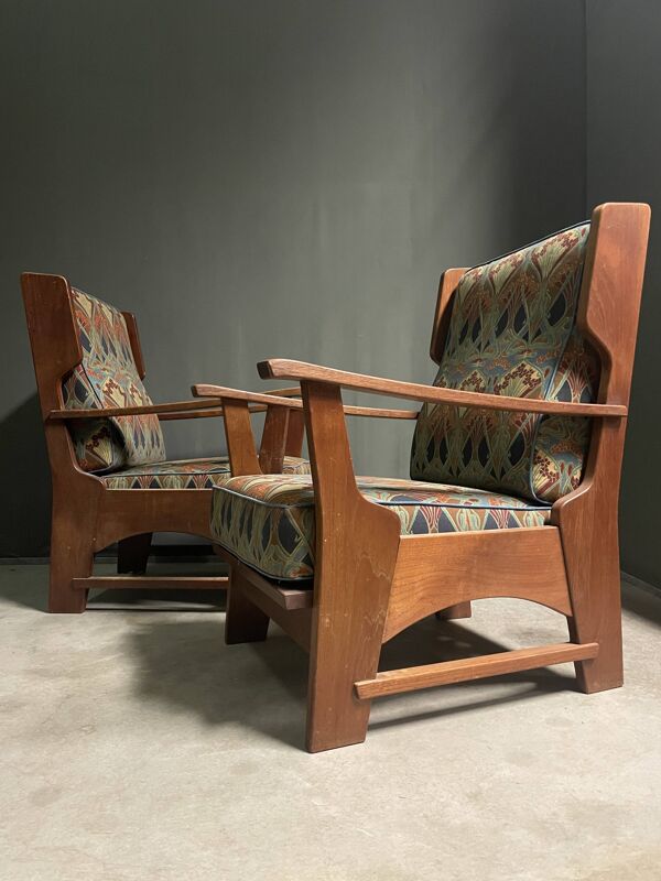 Paire de fauteuils lounge Bas van Pelt des années 1930.