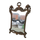 Miroir doré résine vintage