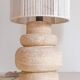 Gard stone lamp and woven cotton thread lampshade