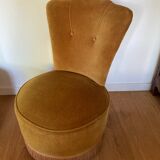 Paire de fauteuils crapaud à franges