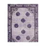 Hand-knotted antique oriental 1970s 216 cm x 320 cm purple carpet
