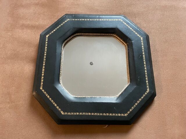 Leather-wrapped mirror 1950