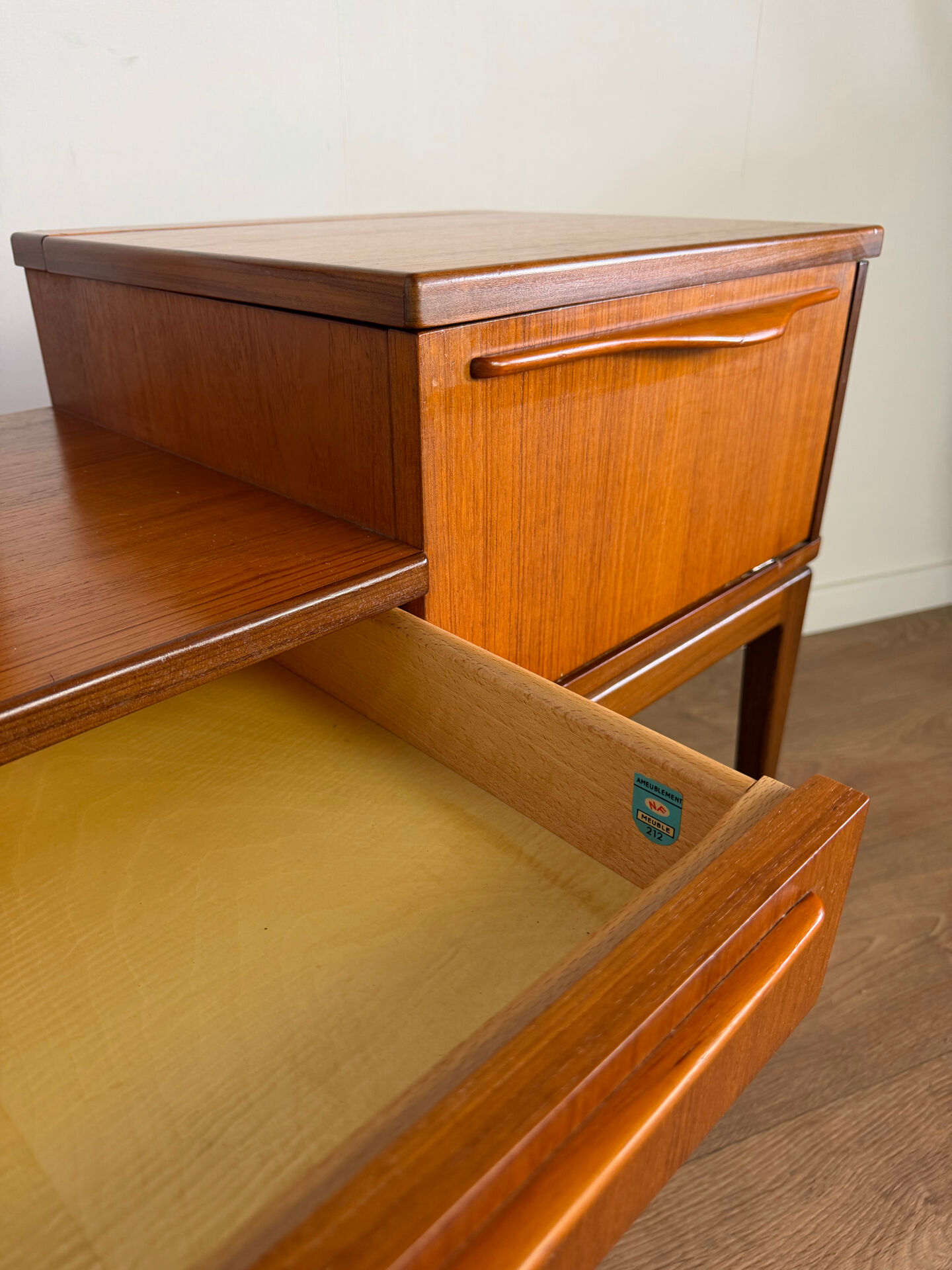 Scandinavian teak dressing table with adjustable mirror – 1960s