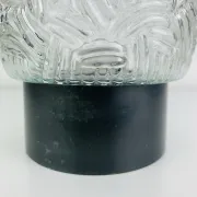 Moulded glass wall light from the 1950s, ceiling light.