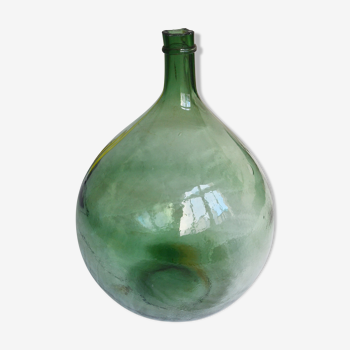 Vintage green glass demijohn 25 L