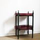 Wooden serving trolley with removable trays