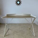 Bureau contemporain design italien  Andrea Lucatello pour Cattelan Italia modèle Qwerty bois et cuir