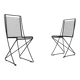 Set of black postmodern Kreuzschwinger chairs by Till Behrens for Schlubach, 1980s.