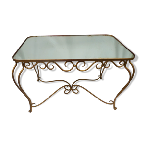 Table basse metal doré