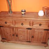 3-door sideboard in aged tinted pine