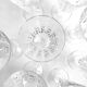 Set of 9 vintage Arcques crystal white wine glasses
