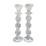 Candle holders - glass or cut crystal