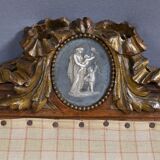 Wingback armchair in walnut, Louis XVI style – late 19th century