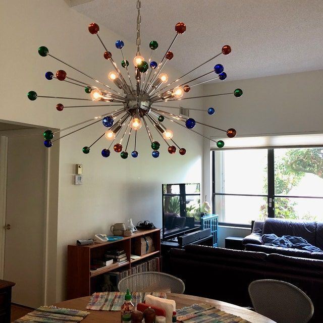 Star murano glass chandelier
