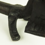 Pair of wrought iron "dog" chenets