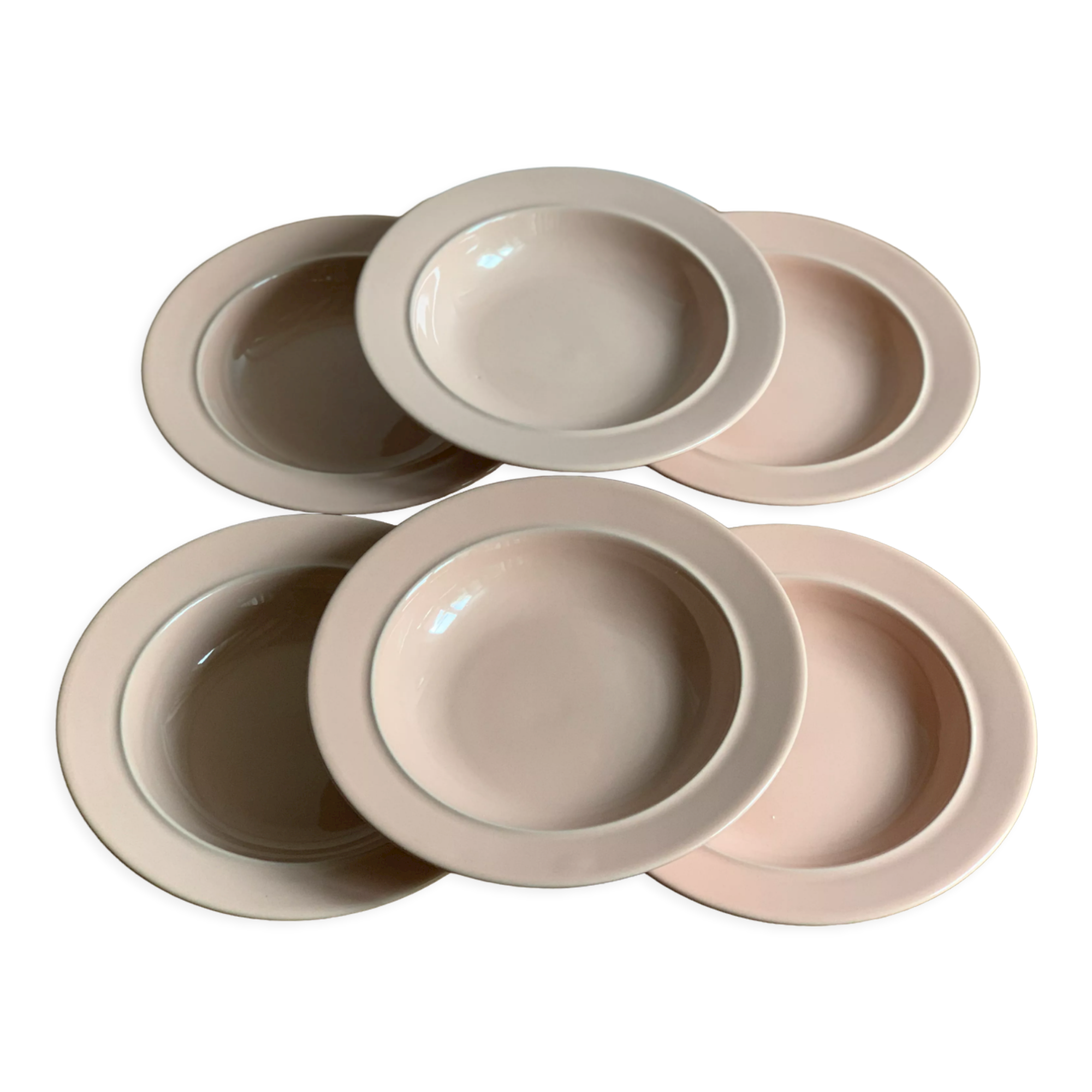 Pink ceramic plates