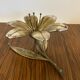 Golden metal lotus flower ashtray