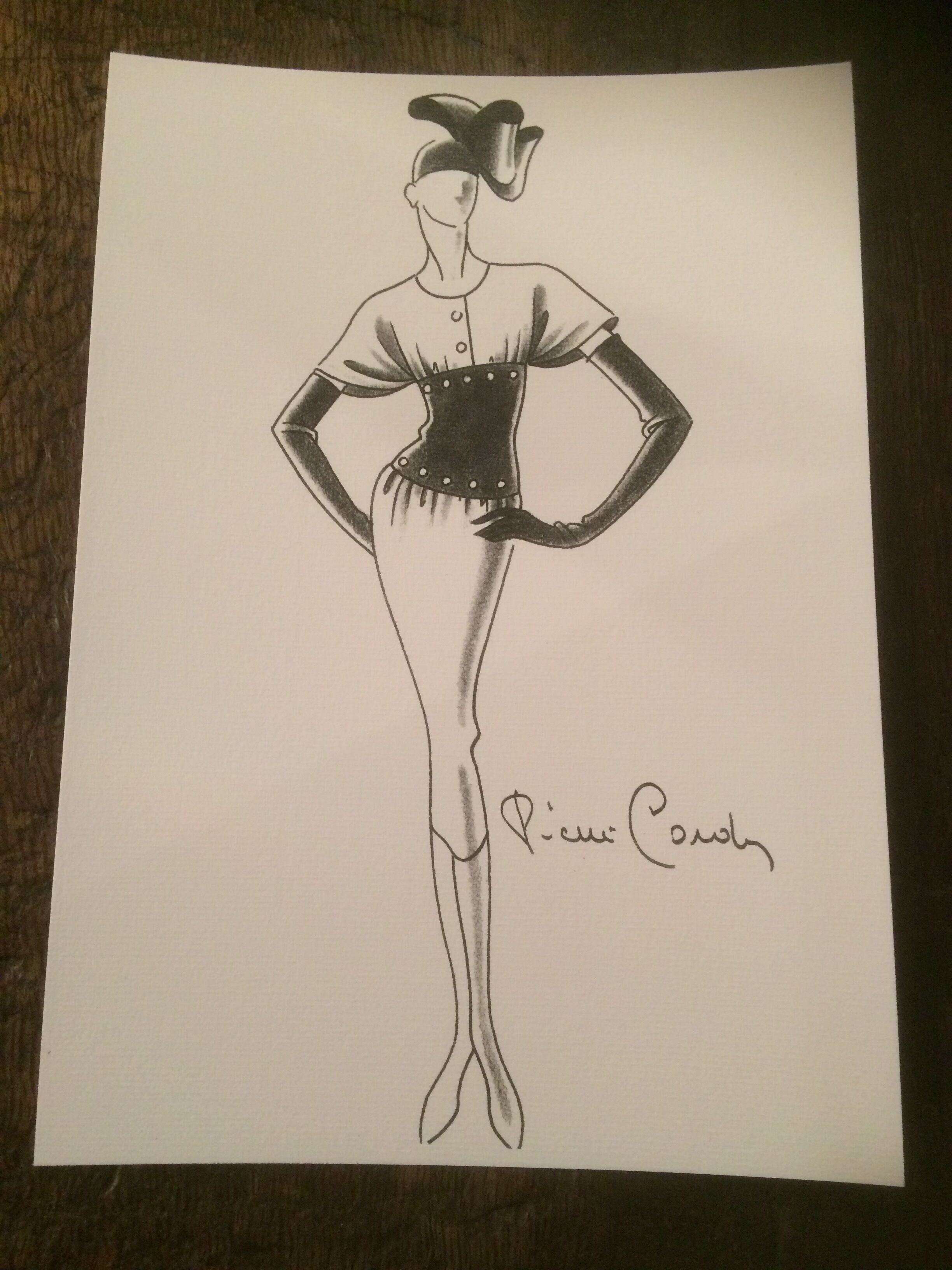Illustration of mode or press by Pierre Cardin - 80s
