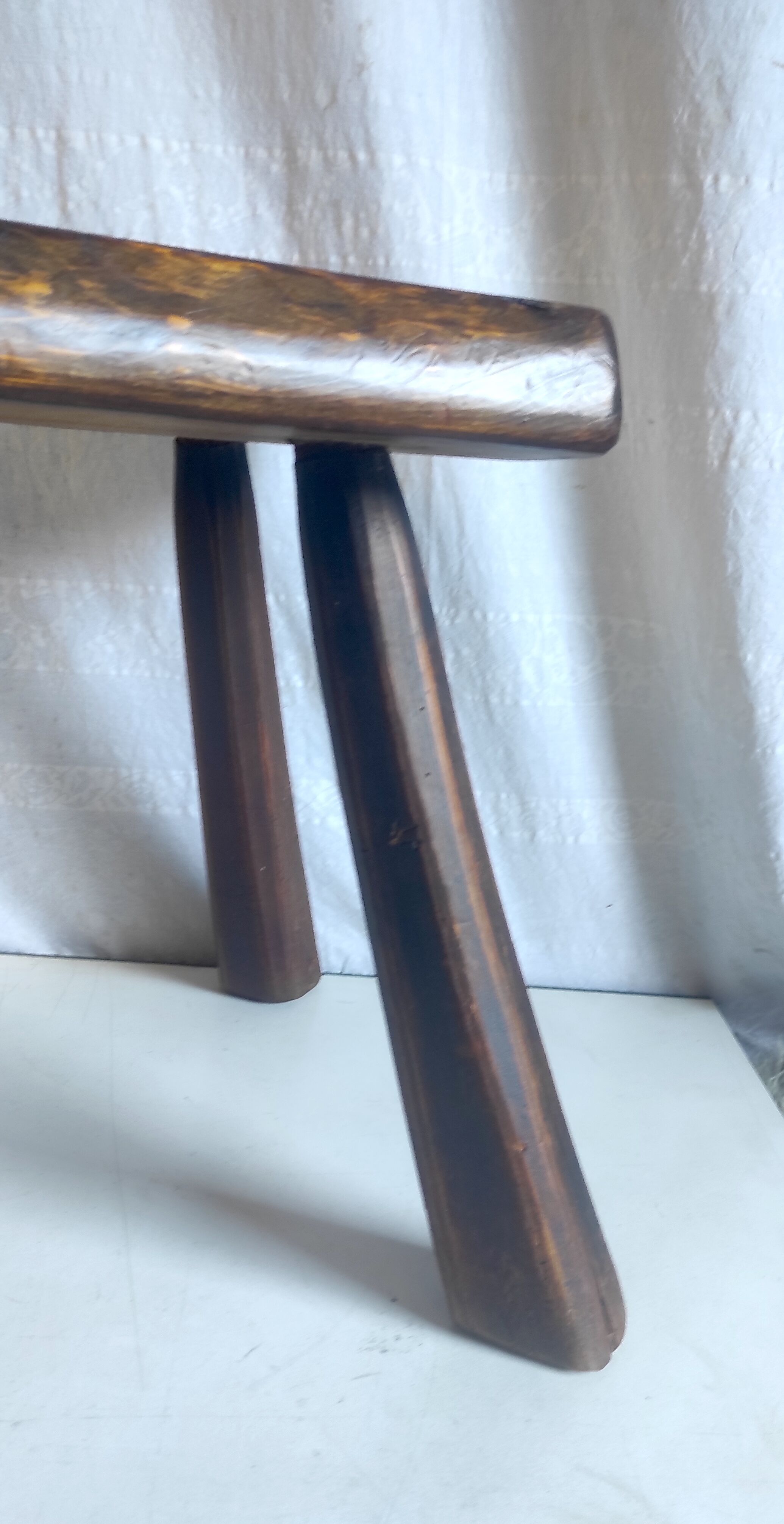 Brutalist solid wood coffee table – 50s/60s