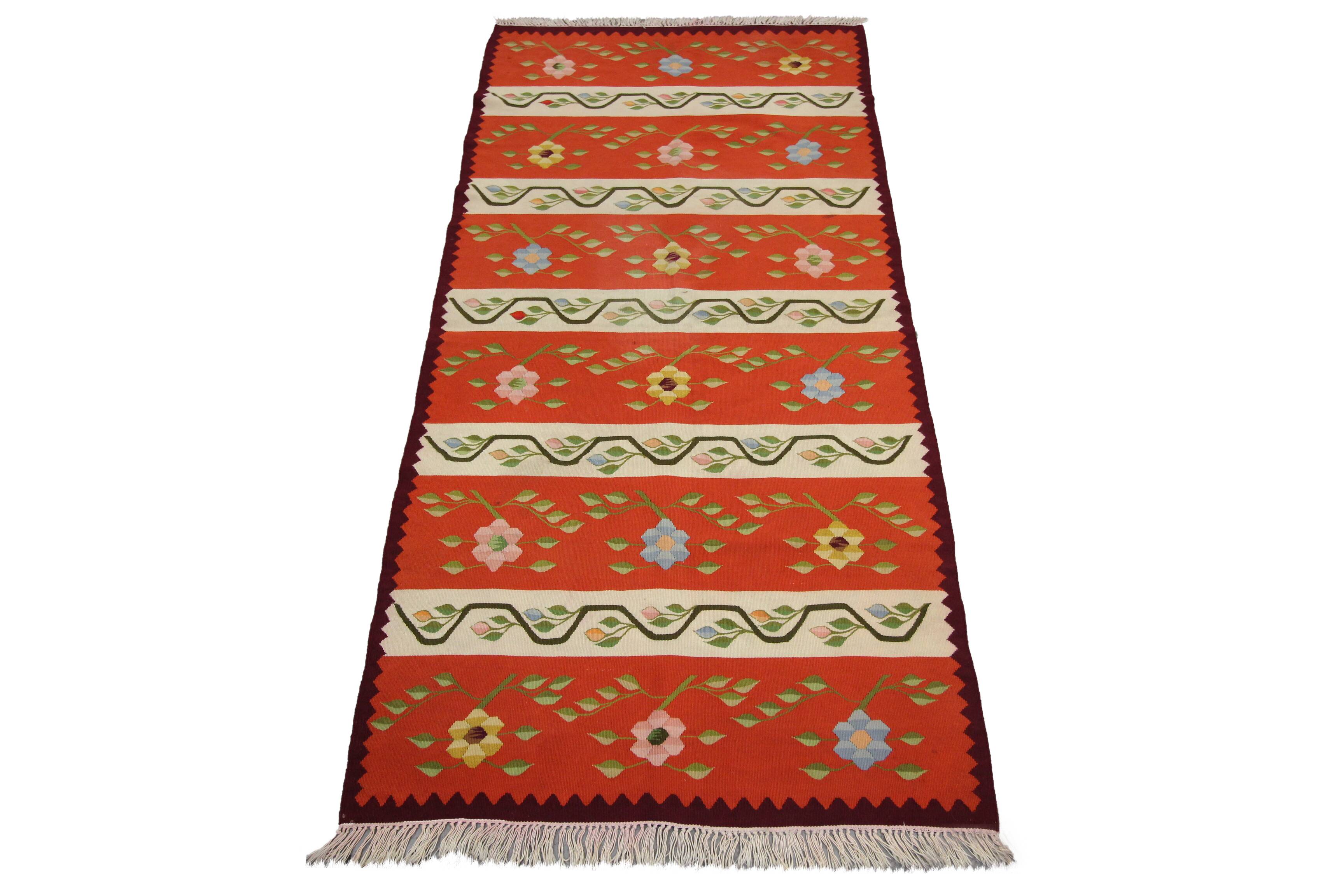 1950s Moldavian Kilim Runner Rug 96 x 200 cm