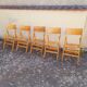 5 chaises pliantes bois vintage