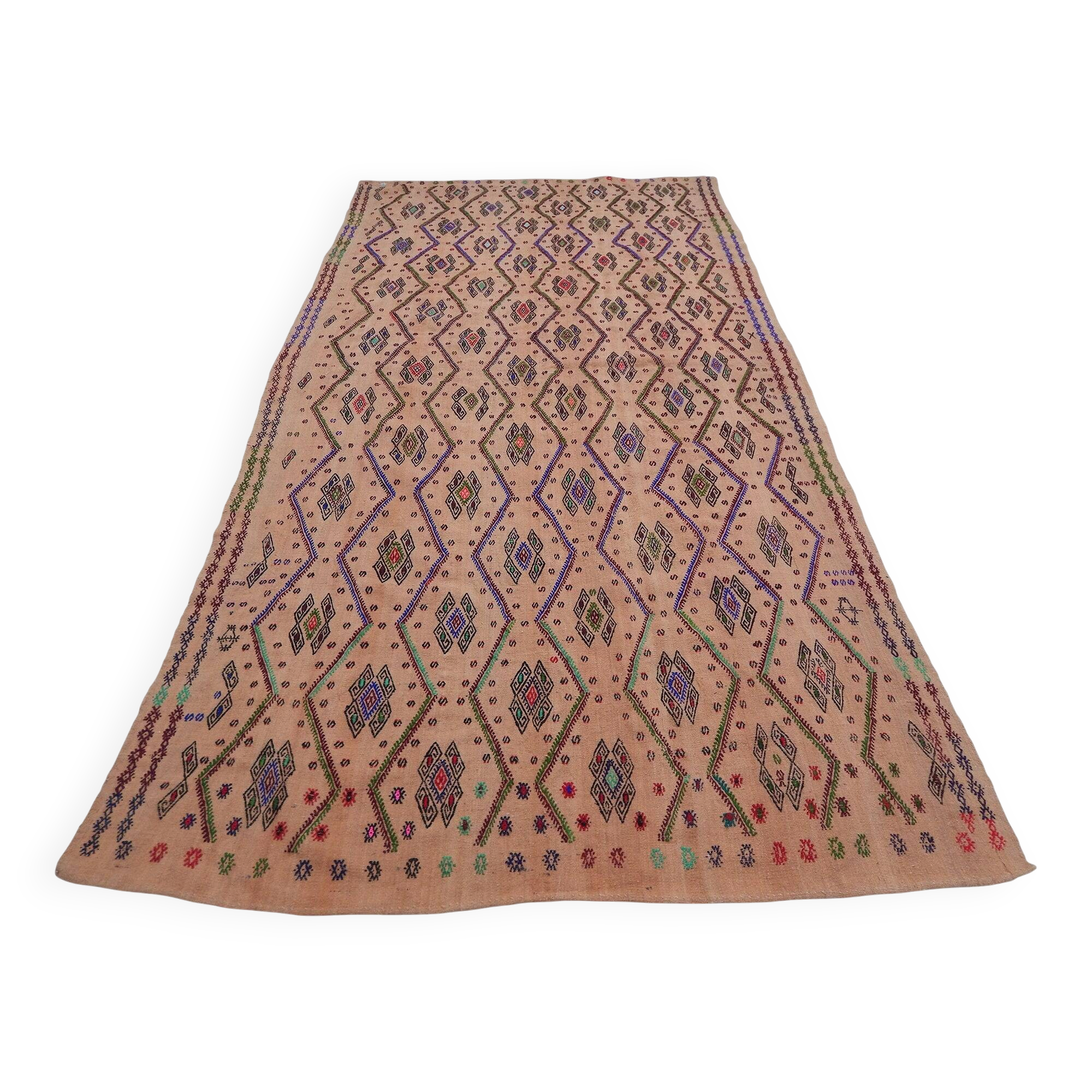 Vintage Turkish kilim, handwoven, 153x287 cm.