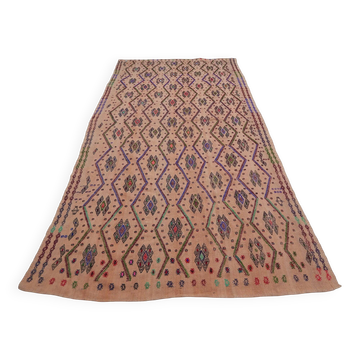 Kilim turc vintage tissé main 153x287 cm