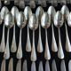 Cutlery set Alfenide Christofle 112 pieces goat's head punch white metal 1900