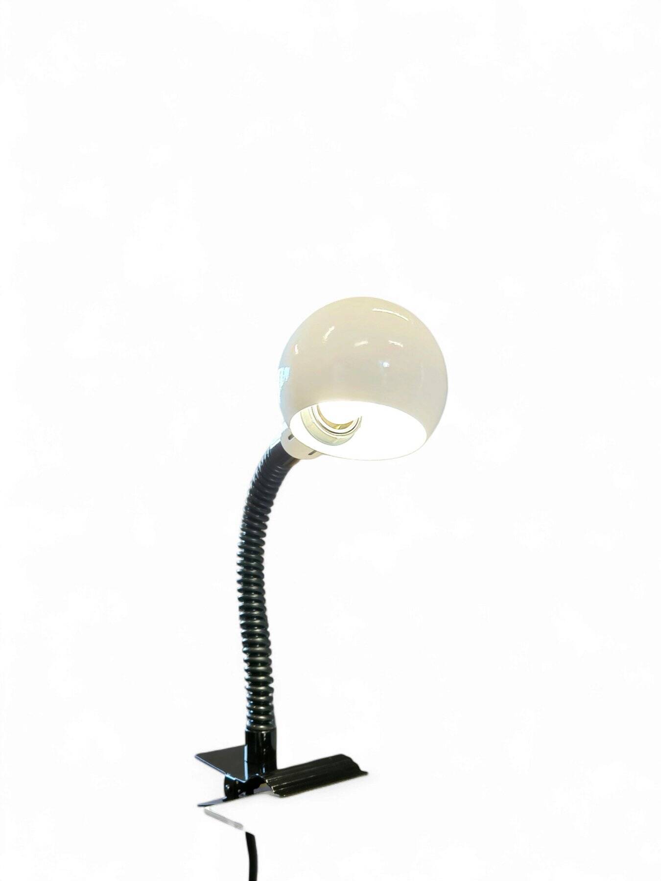 Ivory clip lamp from the space age 1970 Italy