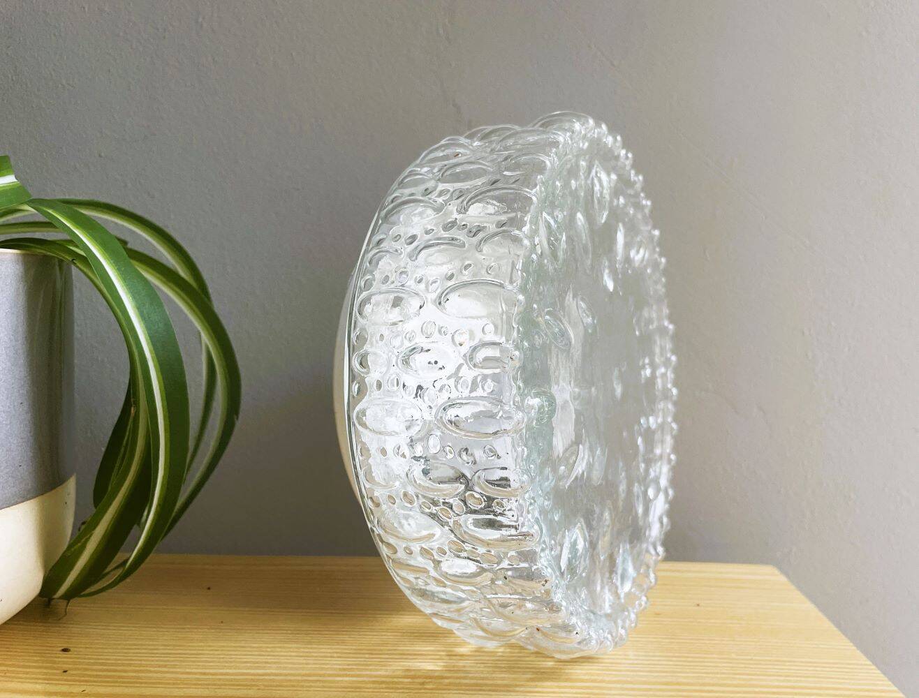 Portuguese bubble glass flush mount lamp