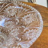 Large cut glass fruit bowl, 1950s