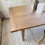 Table de ferme en pin et chêne
