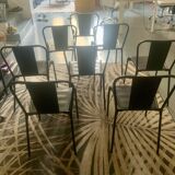 Set of 8 metal chairs