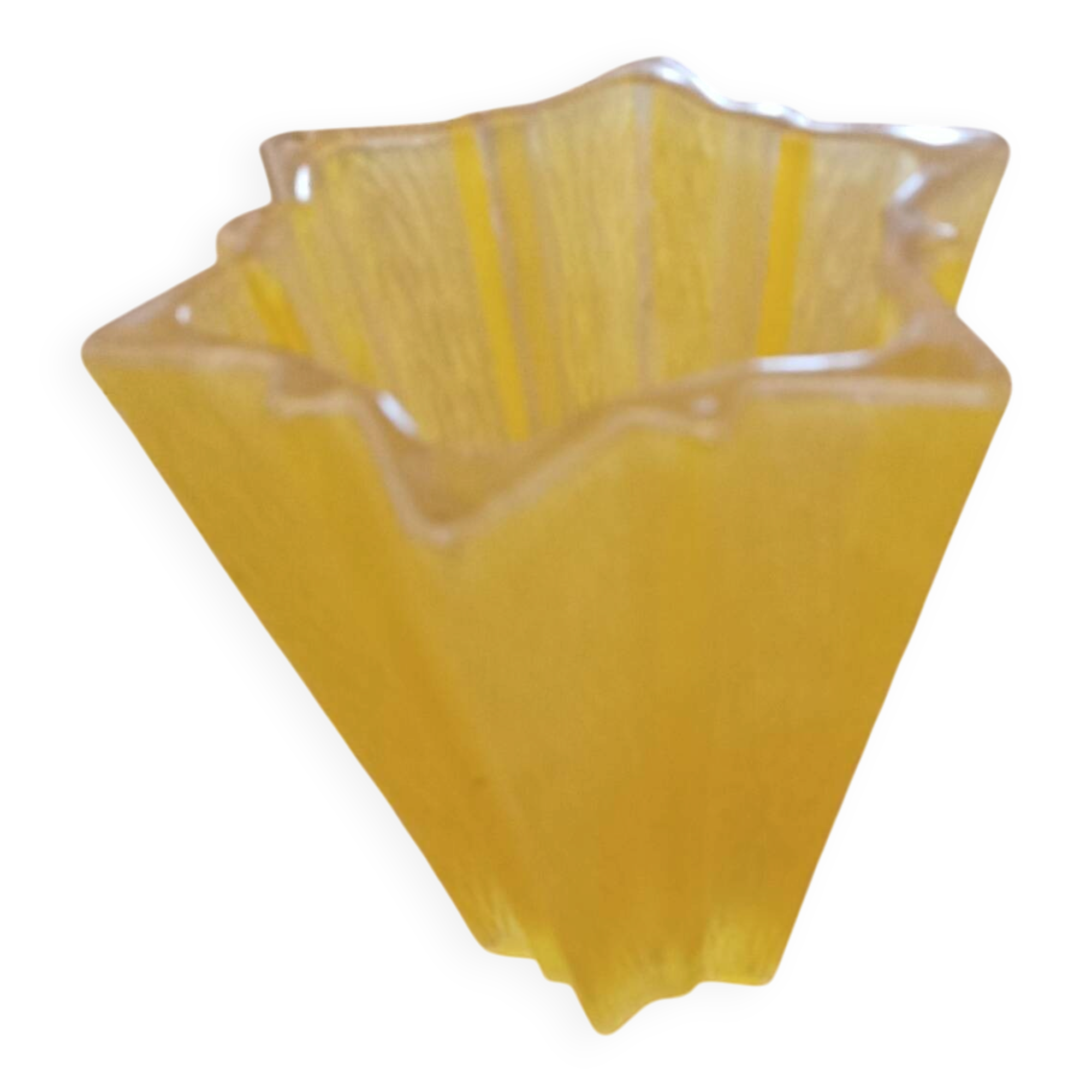 Yellow star vase Walther Glas