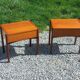 Pair of Scandinavian-style teak bedside tables from the 1970s.