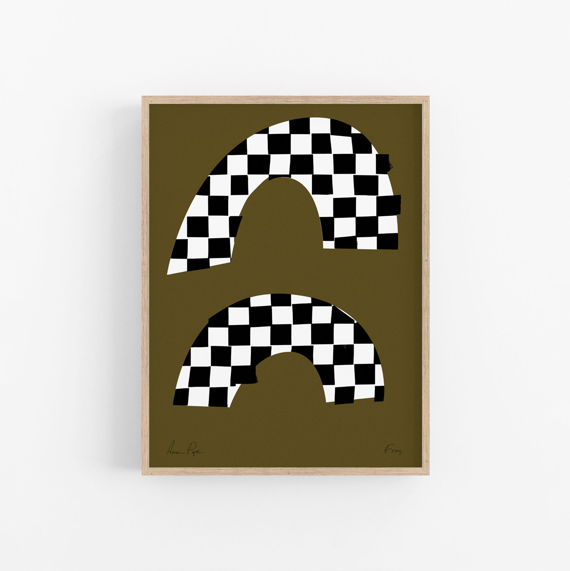 Framed abstract giclee art print 50x70cm