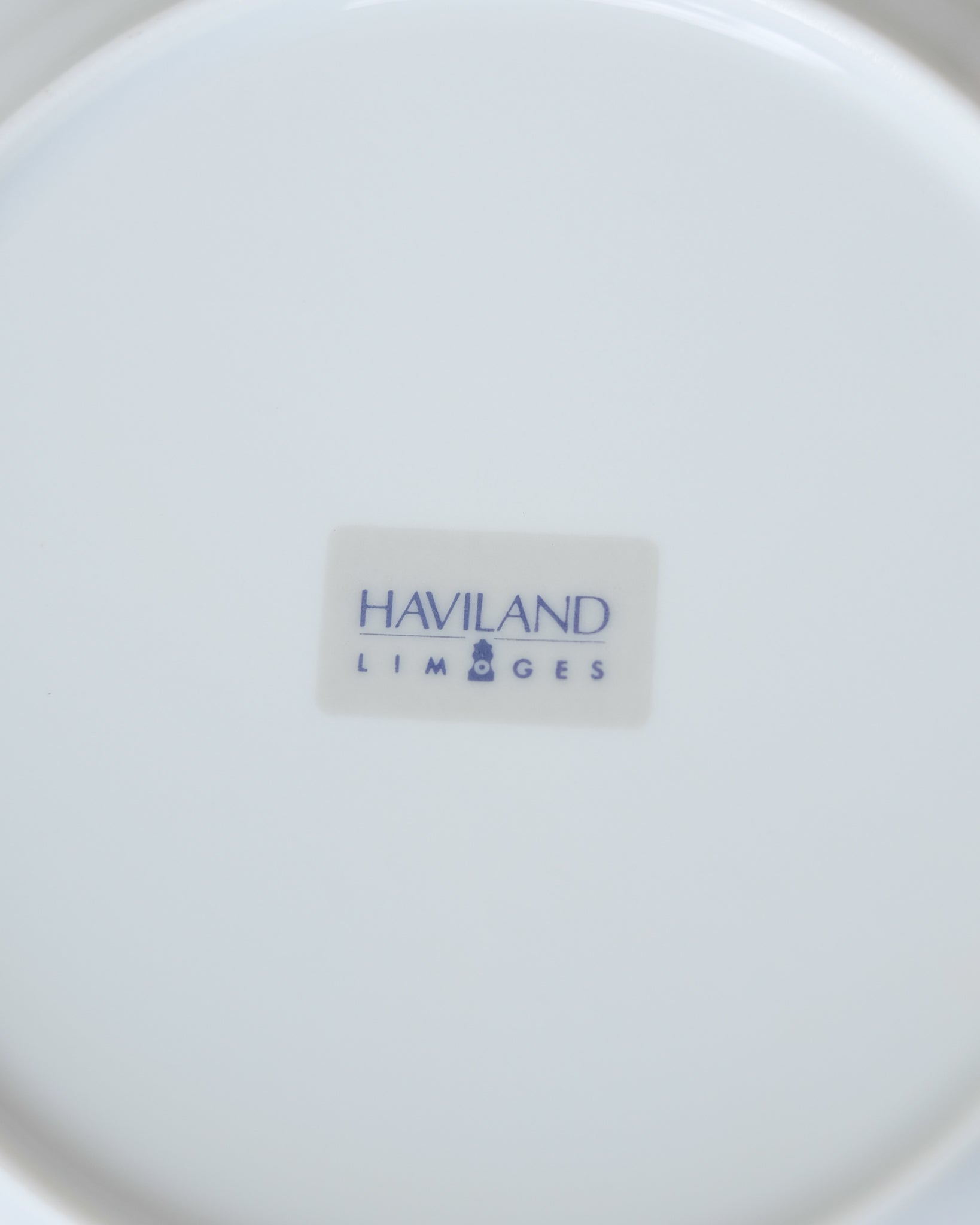 4 small Haviland plates in white porcelain