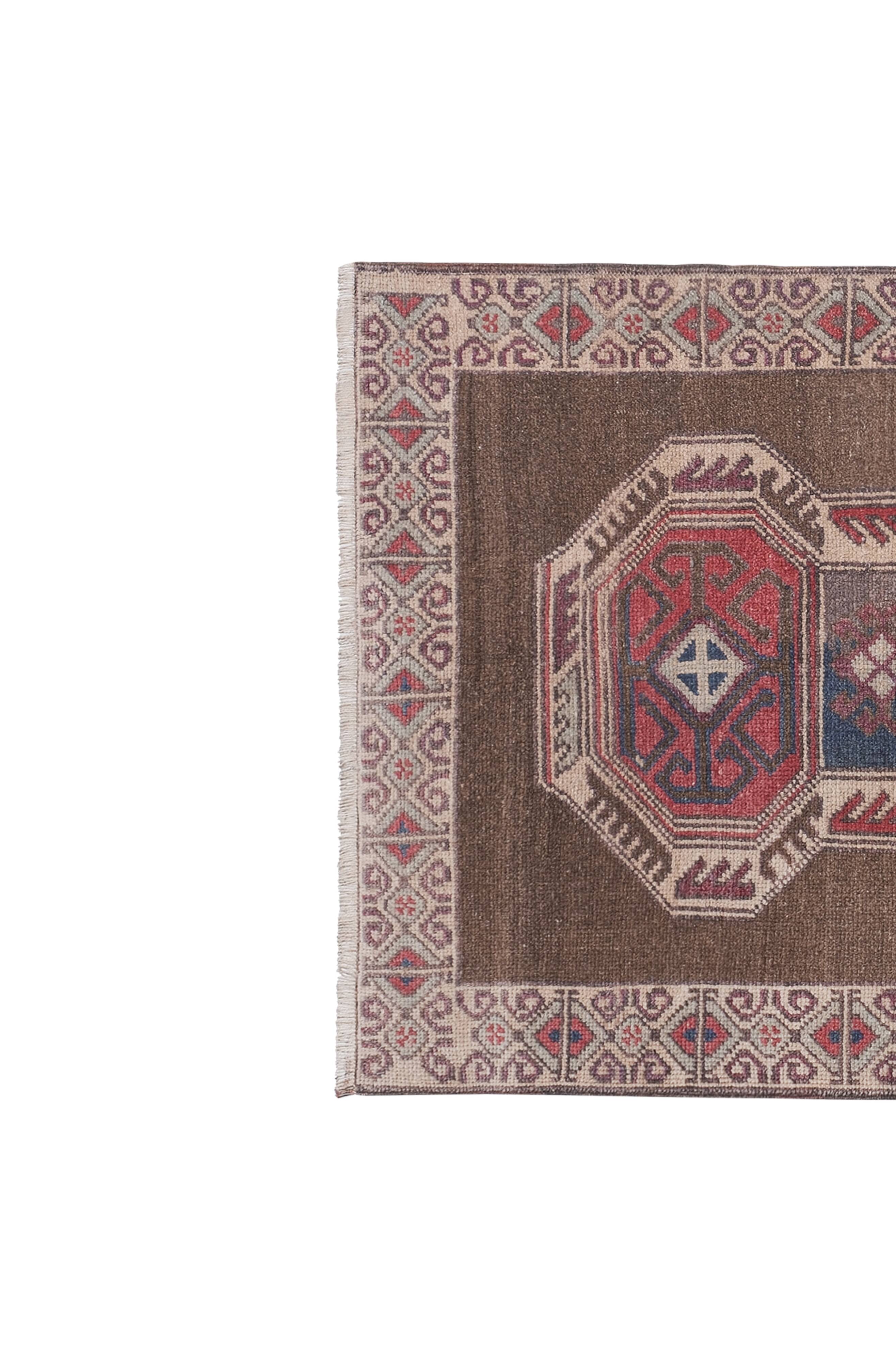 Vintage Turkish Oushak Rug Handwoven 91x160 cm